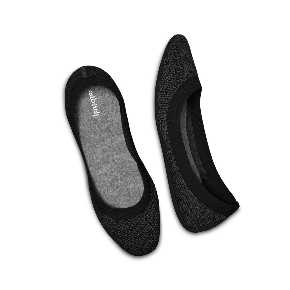 Allbirds Women\'s Flats Black - Tree Breezers - 65824NTJA